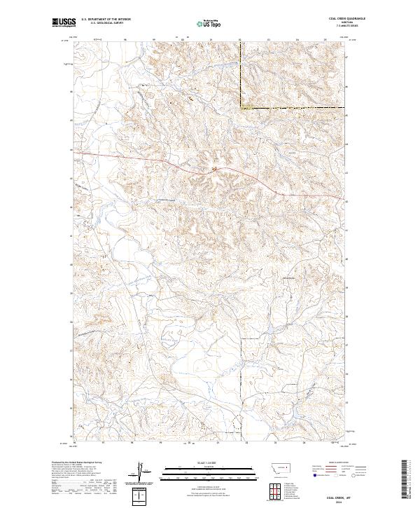US Topo 7.5-minute map for Coal Creek MT
