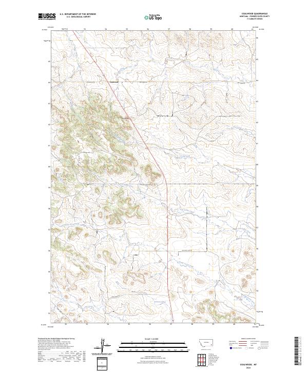 US Topo 7.5-minute map for Coalwood MT