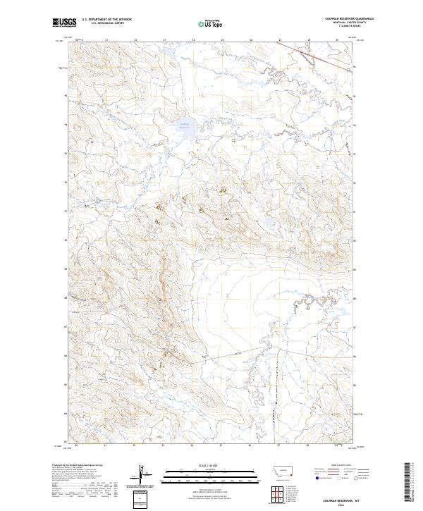 US Topo 7.5-minute map for Cochran Reservoir MT