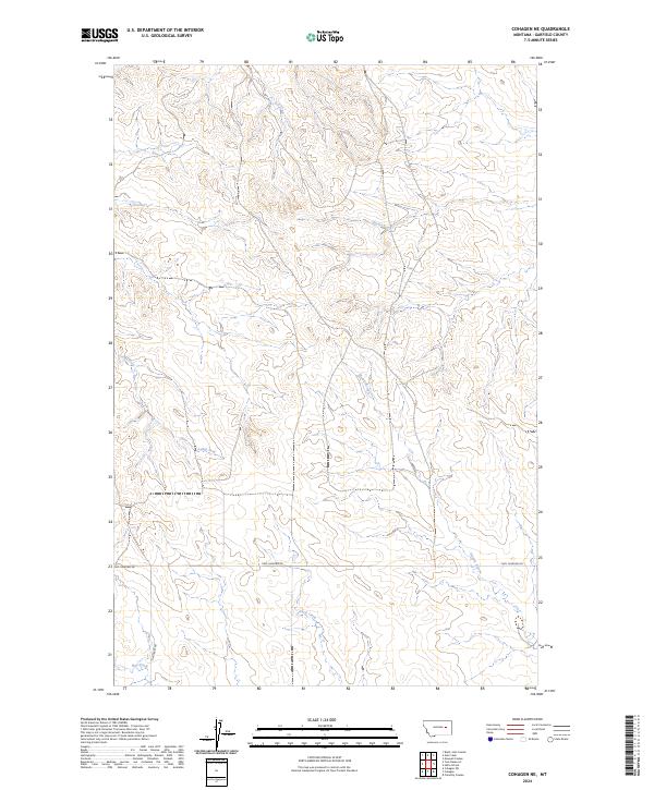 US Topo 7.5-minute map for Cohagen NE MT
