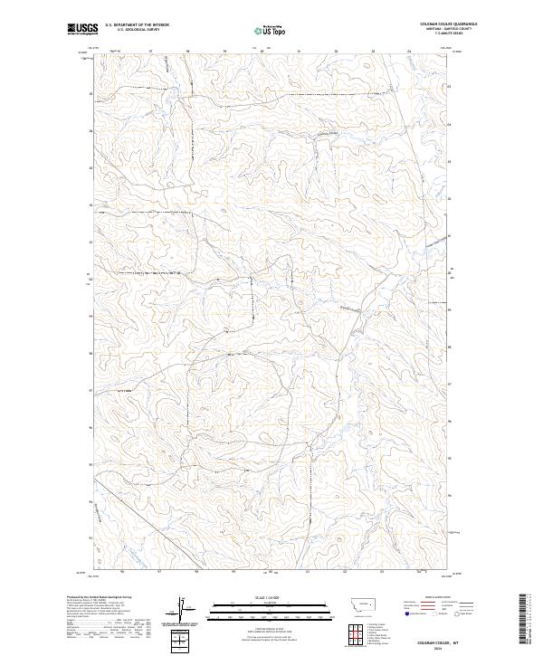 US Topo 7.5-minute map for Coleman Coulee MT