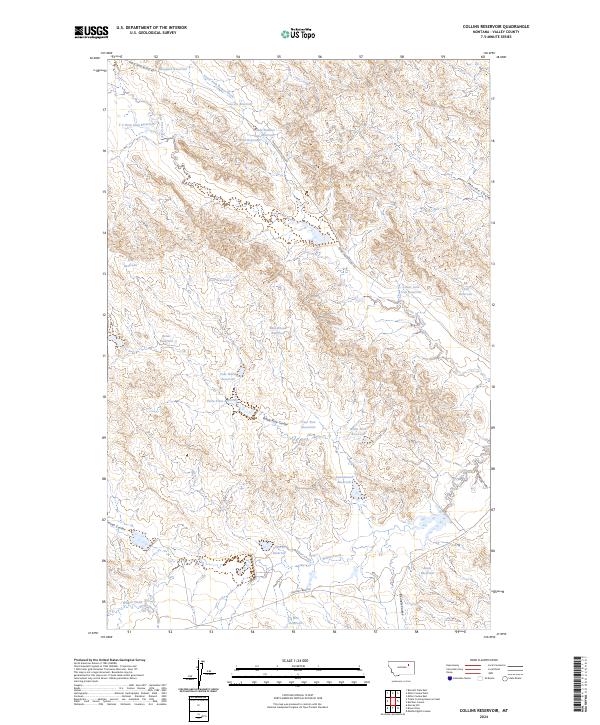 US Topo 7.5-minute map for Collins Reservoir MT