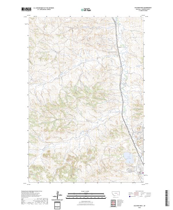 US Topo 7.5-minute map for Colstrip West MT