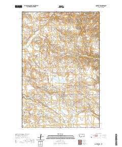 USGS US Topo 7.5-minute map for Content NW MT 2020