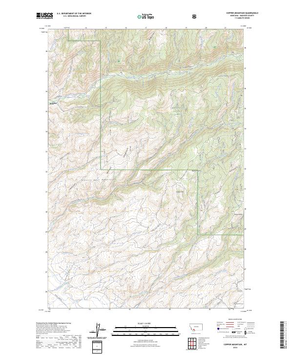 US Topo 7.5-minute map for Copper Mountain MT