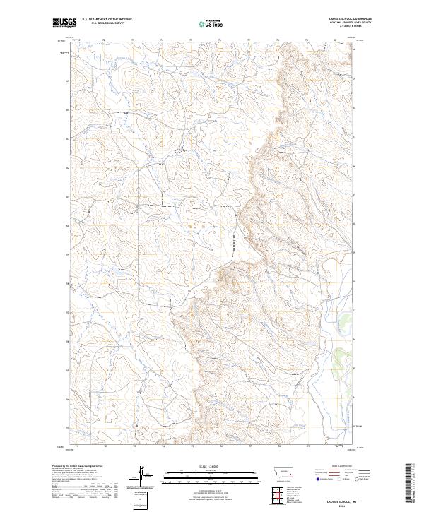 US Topo 7.5-minute map for Cross S School MT