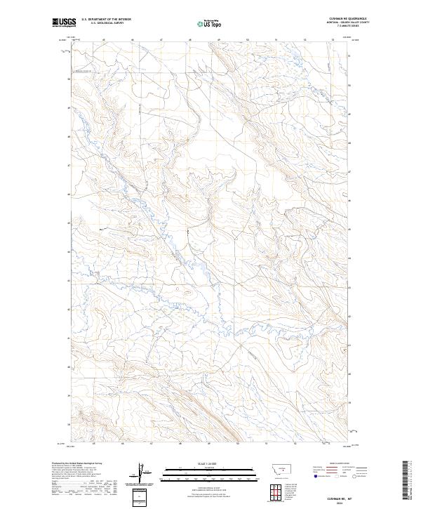 US Topo 7.5-minute map for Cushman NE MT
