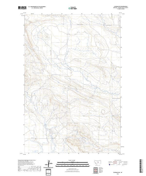 US Topo 7.5-minute map for Cushman NW MT