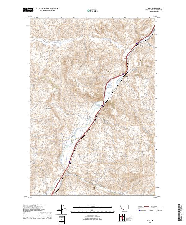 US Topo 7.5-minute map for Dalys MT