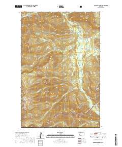 USGS US Topo 7.5-minute map for Danaher Mountain MT 2020