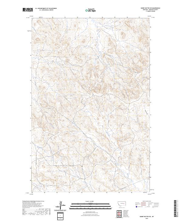 US Topo 7.5-minute map for Darby Buttes SW MT