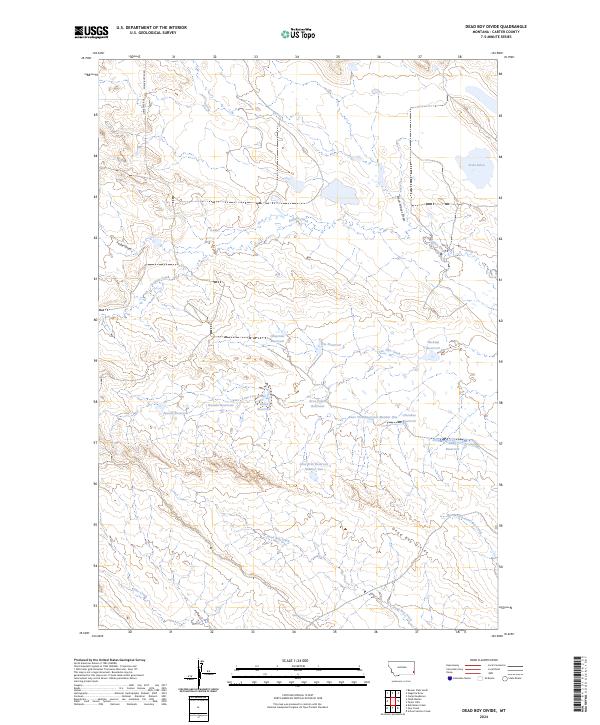 US Topo 7.5-minute map for Dead Boy Divide MT