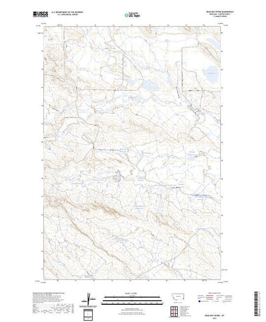 US Topo 7.5-minute map for Dead Boy Divide MT – American Map Store