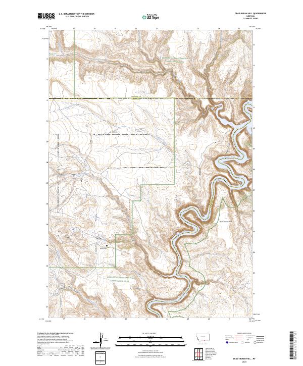 US Topo 7.5-minute map for Dead Indian Hill MT