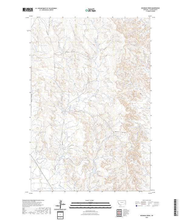US Topo 7.5-minute map for Deadman Creek MT