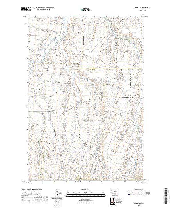 US Topo 7.5-minute map for Deep Creek MT