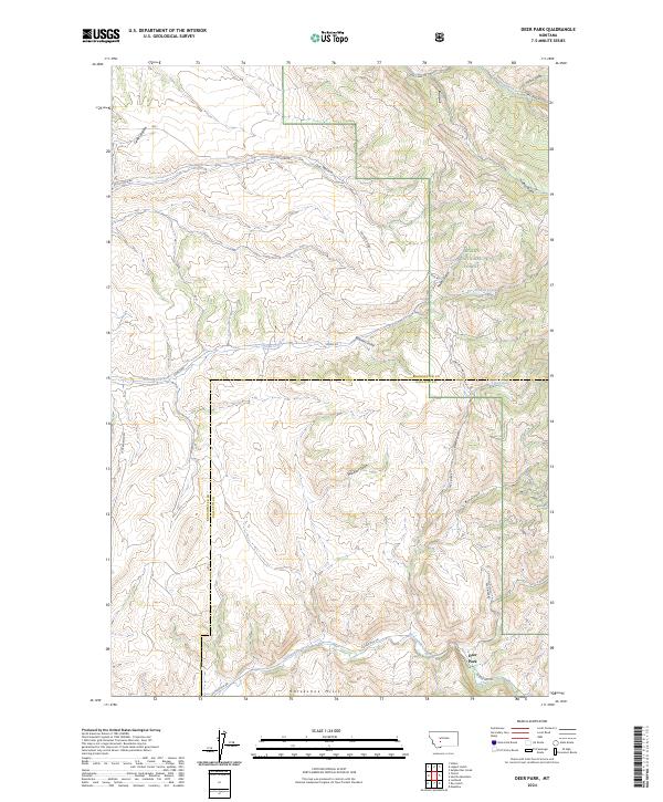 US Topo 7.5-minute map for Deer Park MT