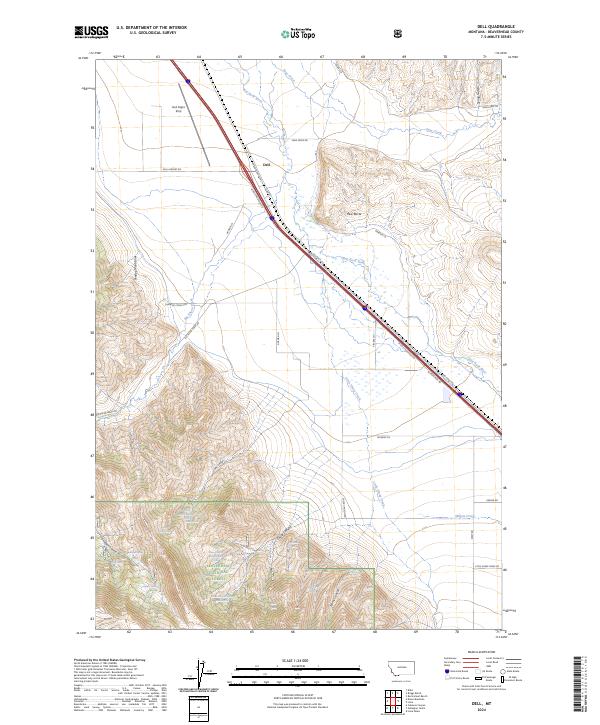 US Topo 7.5-minute map for Dell MT