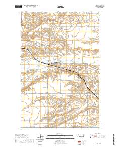 USGS US Topo 7.5-minute map for Denton MT 2020