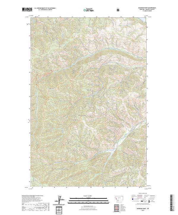 US Topo 7.5-minute map for Diamond Point MT
