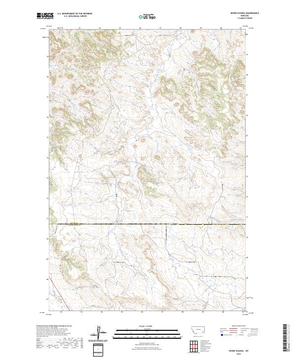US Topo 7.5-minute map for Divide School MT