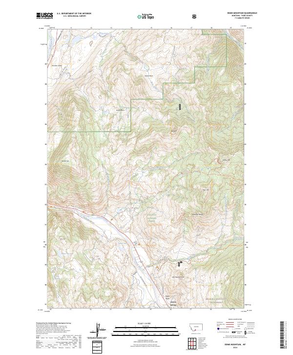 US Topo 7.5-minute map for Dome Mountain MT