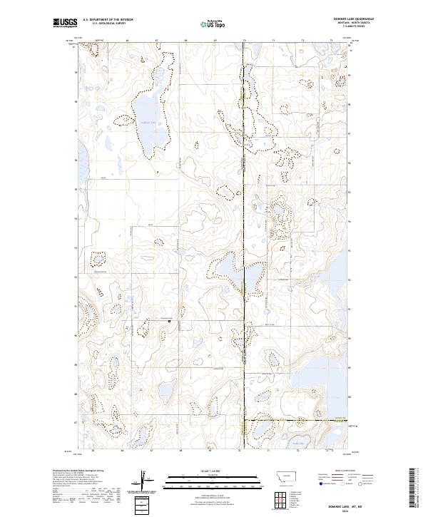 US Topo 7.5-minute map for Dominek Lake MTND