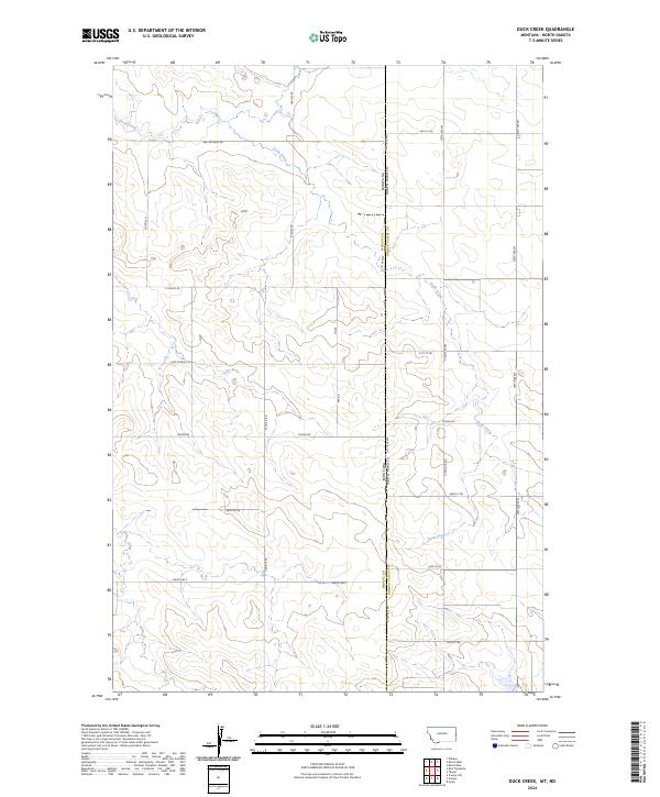 US Topo 7.5-minute map for Duck Creek MTND