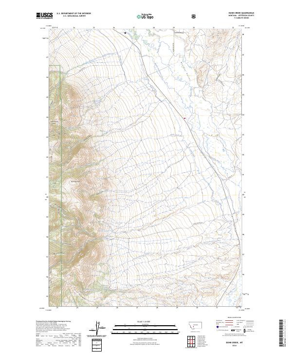 US Topo 7.5-minute map for Dunn Creek MT