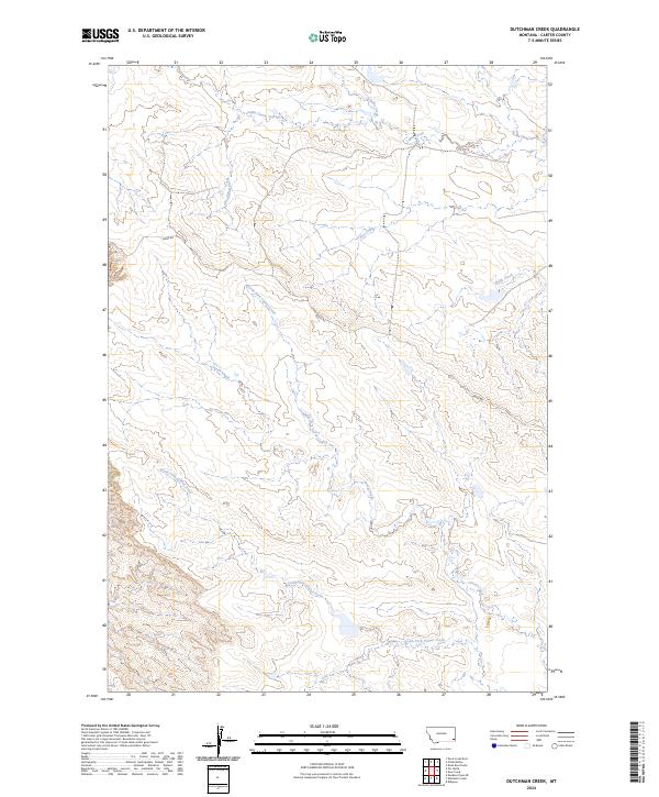 US Topo 7.5-minute map for Dutchman Creek MT
