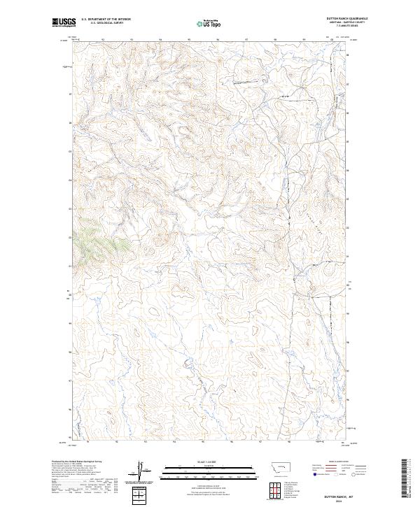 Real Dutton Ranch Map US Topo 7.5-minute map for Dutton Ranch MT – American Map Store