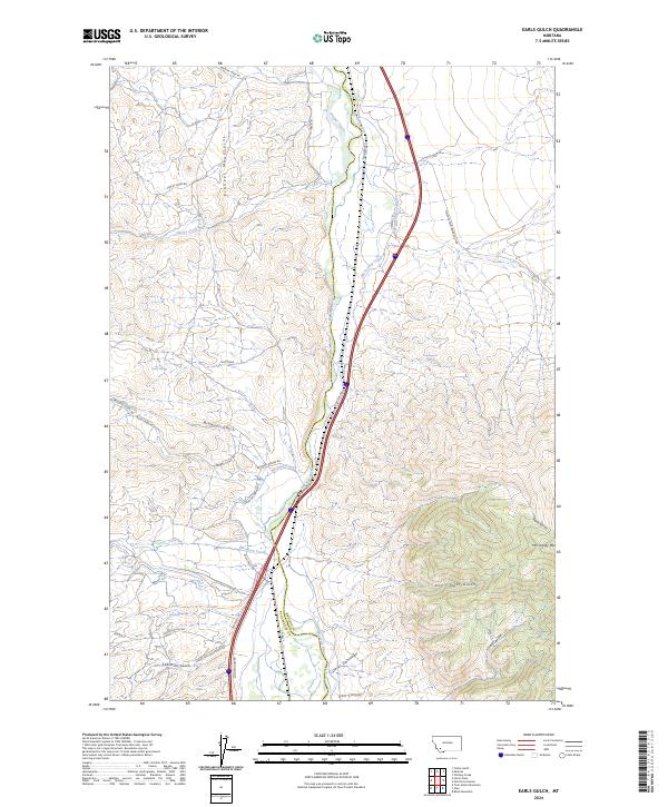 US Topo 7.5-minute map for Earls Gulch MT