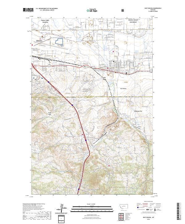 US Topo 7.5-minute map for East Helena MT
