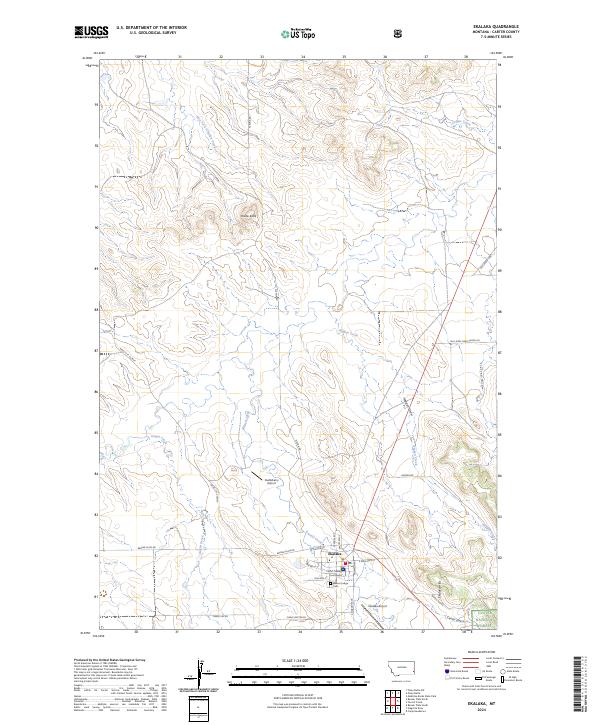 US Topo 7.5-minute map for Ekalaka MT