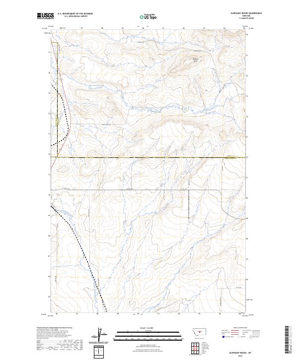 US Topo 7.5-minute map for Elephant Rocks MT