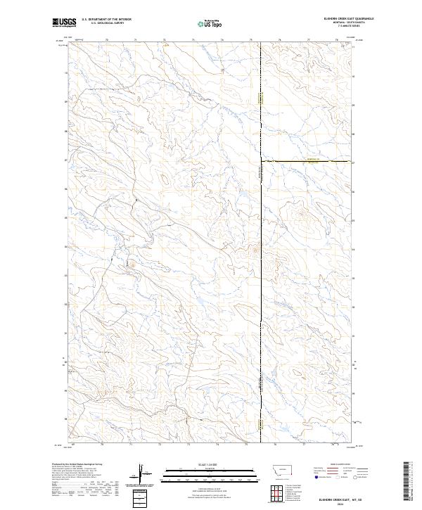 US Topo 7.5-minute map for Elkhorn Creek East MTSD