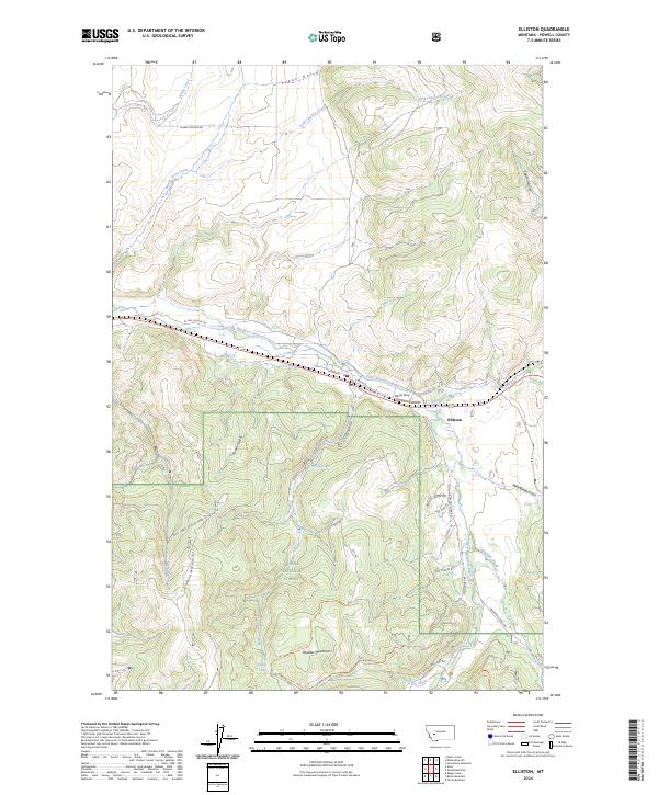 US Topo 7.5-minute map for Elliston MT
