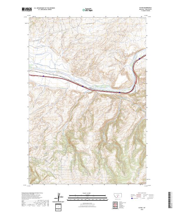 US Topo 7.5-minute map for Elton MT