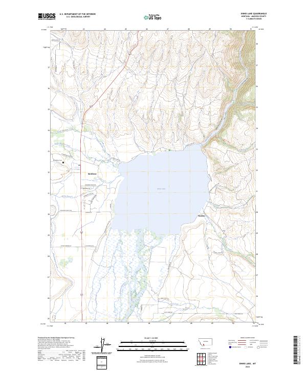 US Topo 7.5-minute map for Ennis Lake MT