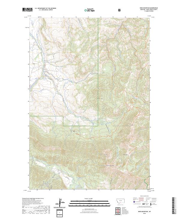 US Topo 7.5-minute map for Enos Mountain MT