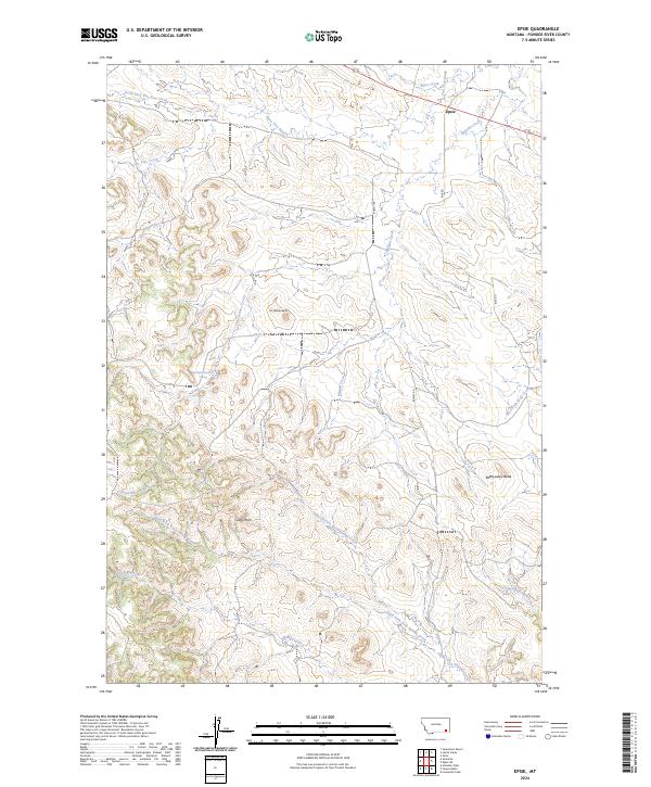 US Topo 7.5-minute map for Epsie MT