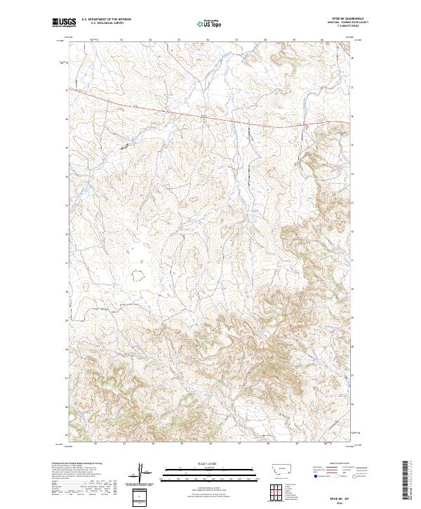 US Topo 7.5-minute map for Epsie NE MT