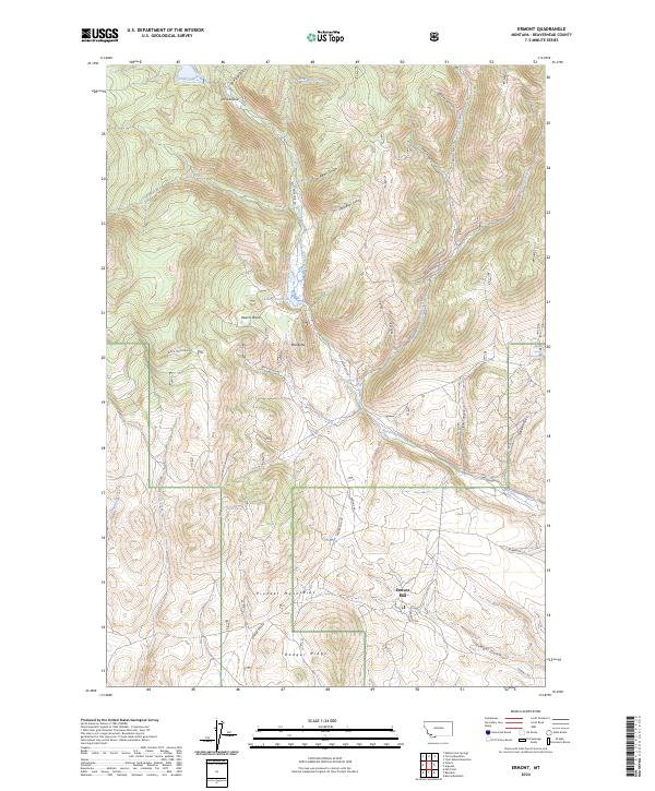 US Topo 7.5-minute map for Ermont MT