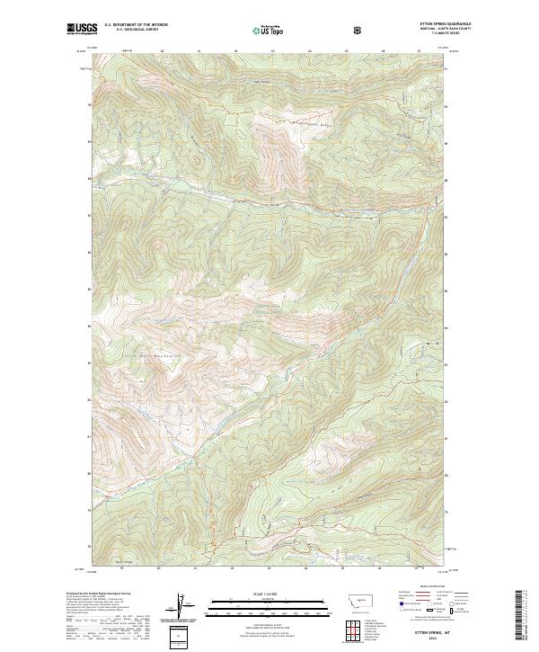 US Topo 7.5-minute map for Ettien Spring MT