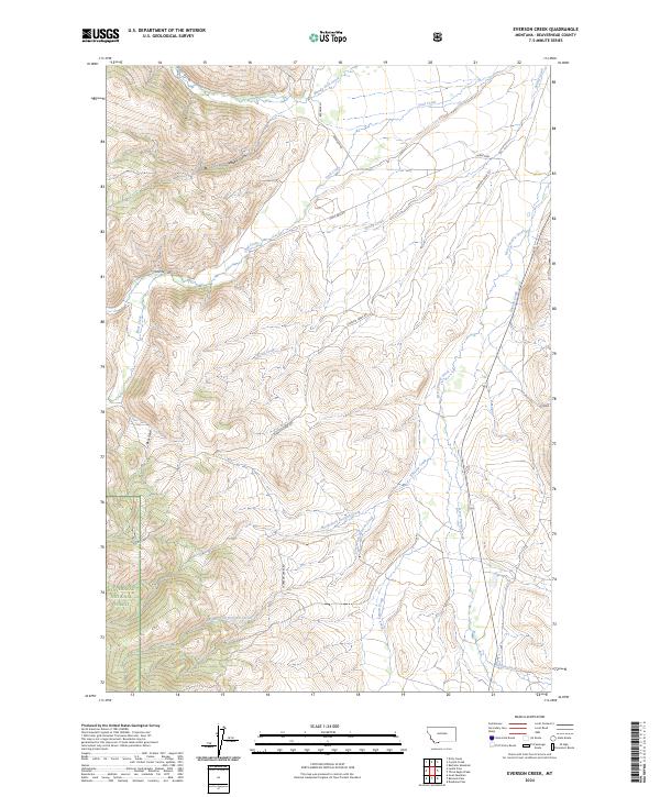 US Topo 7.5-minute map for Everson Creek MT