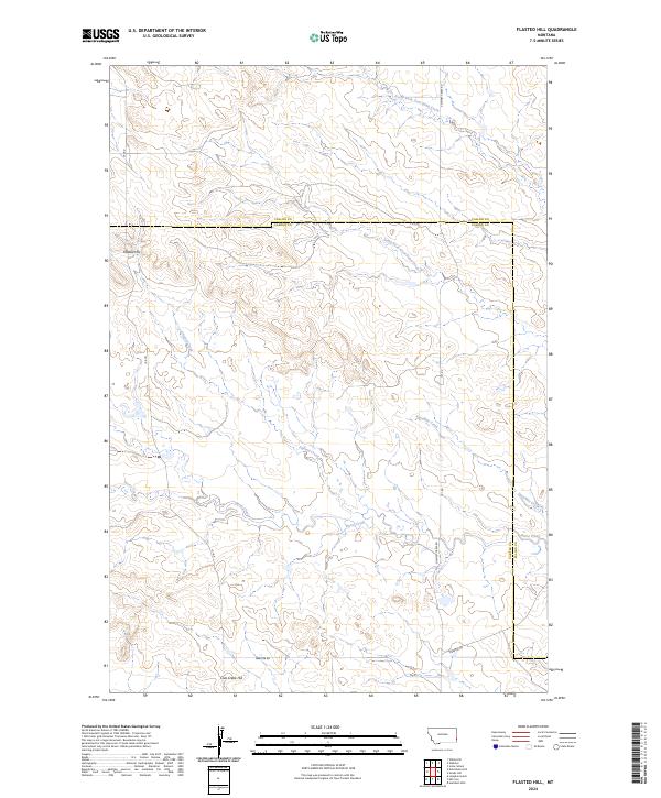 US Topo 7.5-minute map for Flasted Hill MT