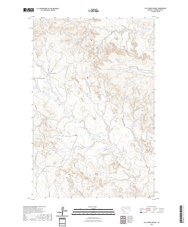 US Topo 7.5-minute map for Flat Creek School MT
