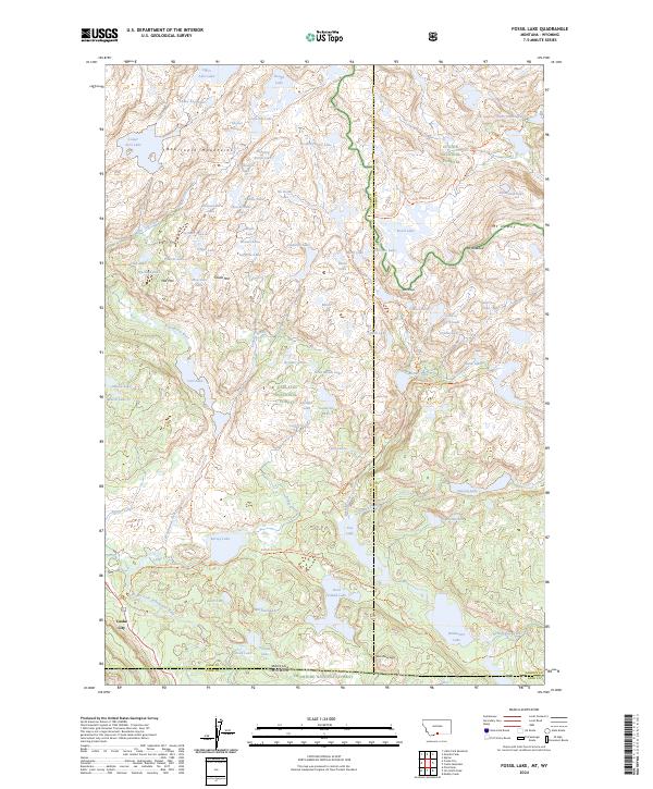 US Topo 7.5-minute map for Fossil Lake MTWY
