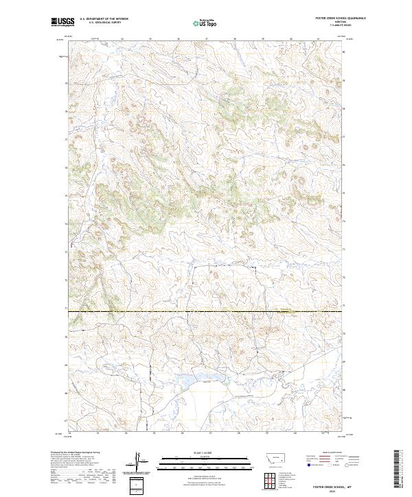 US Topo 7.5-minute map for Foster Creek School MT