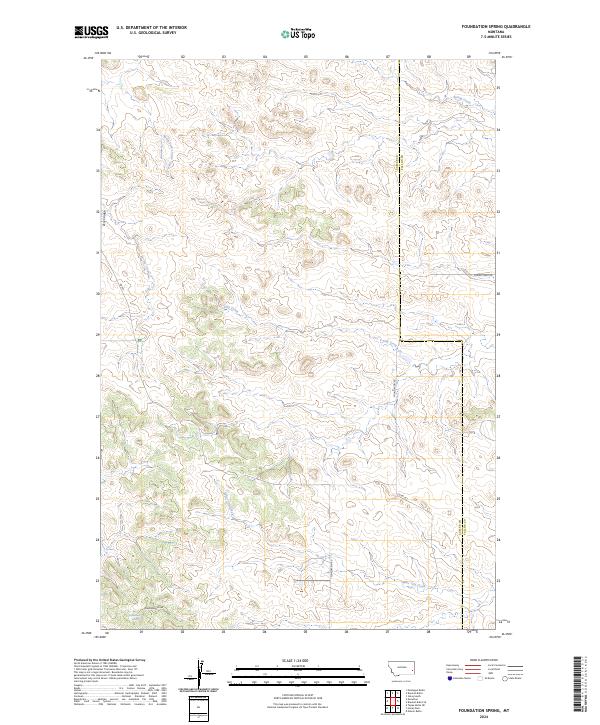 US Topo 7.5-minute map for Foundation Spring MT